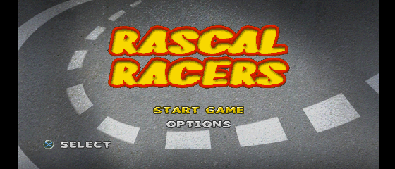 Rascal Racers Title Screen